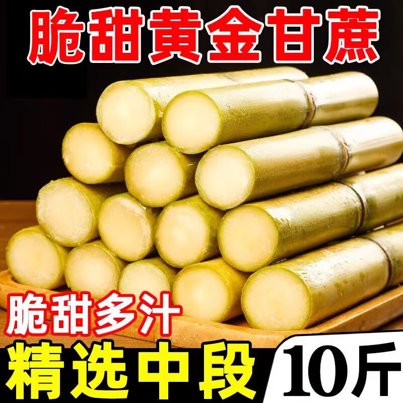 正宗广西黄金甘蔗甘蔗孕妇水果脆甜薄皮现砍黄皮甘蔗新鲜黄金甘蔗,淘宝优惠券,粉丝福利购,淘宝优惠卷