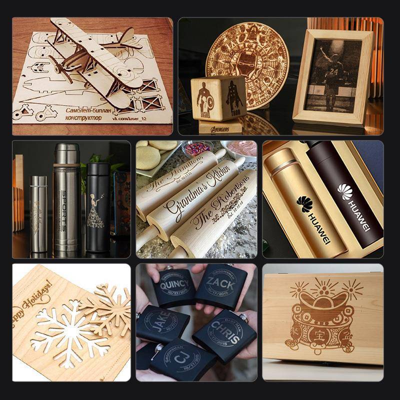 X1激光雕刻机亚克力罩封闭式木块皮革卡纸DIY切割木机 - 图2