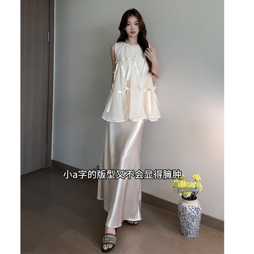 JIAHUI STUDIO 千金女装套装夏季时尚高级感背心上衣半身裙两件套 - 图2