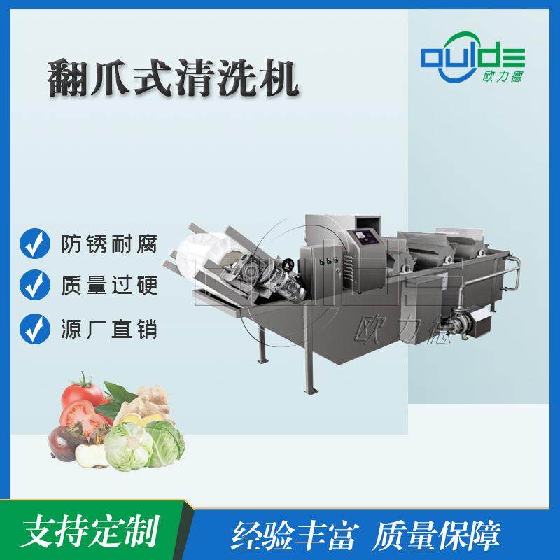 工厂直供工业不锈钢大型滚动自动翻爪式中药草药药材清洗机 - 图0