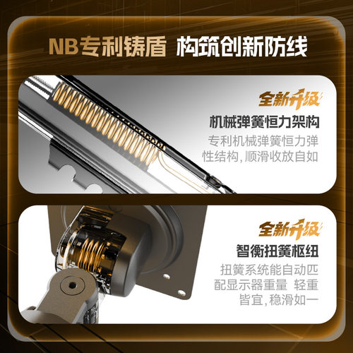 NB A3显示器支架17-32英寸机械臂可调节升降悬挂桌面台式托增高架 - 图0