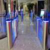 Office building visitor gate face access control attendance speed gate QR code reservation channel system building wing gate