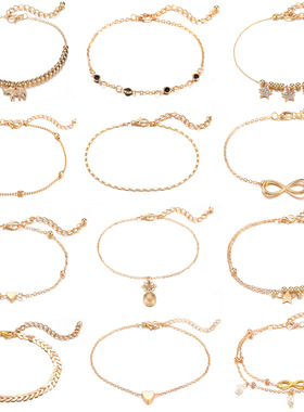 欧美跨境饰品 女士五角星百搭街拍潮品颈链 电镀铜质星星手工项链