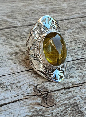 跨境热卖古典尊宝石双色合金戒指艺术雕刻欧美复古风时尚情侣指环