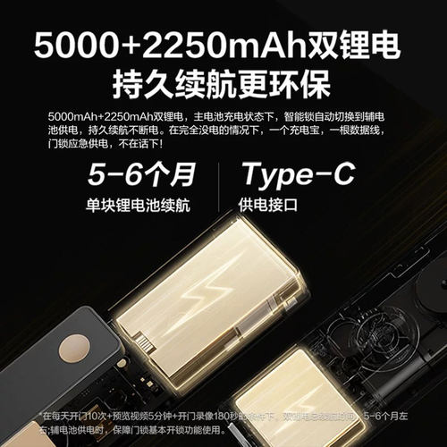 萤石AI3D人脸识别DL50FVX智能锁双屏掌静脉指纹锁视频家用电子锁 - 图3