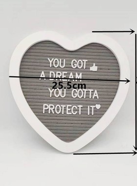 爱心毛毡字母留言板北欧可爱手工密度板字符相框拍照道具装饰摆件