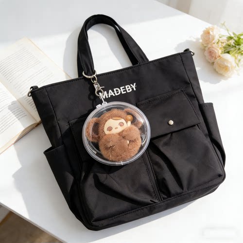 泡泡玛特毕奇敲敲系列娃包保护套12cm圆形外出防尘收纳展示遛娃包 - 图3