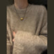 Hong Jing's handmade 1.5mm shiny silk sweater chain jade gold pendant lanyard necklace rope for men and women