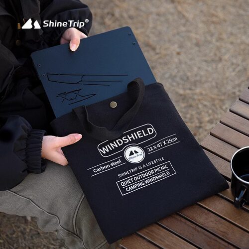 山趣戶外露營卡式爐子擋風板風擋板防風板燃氣竈圍板可折疊便攜式 - 图2