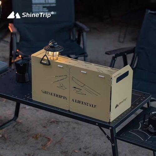 山趣戶外露營卡式爐子擋風板風擋板防風板燃氣竈圍板可折疊便攜式 - 图1