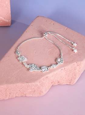 可爱猫咪手链女轻奢小众高级复古潮流可拉伸手串送女友礼物