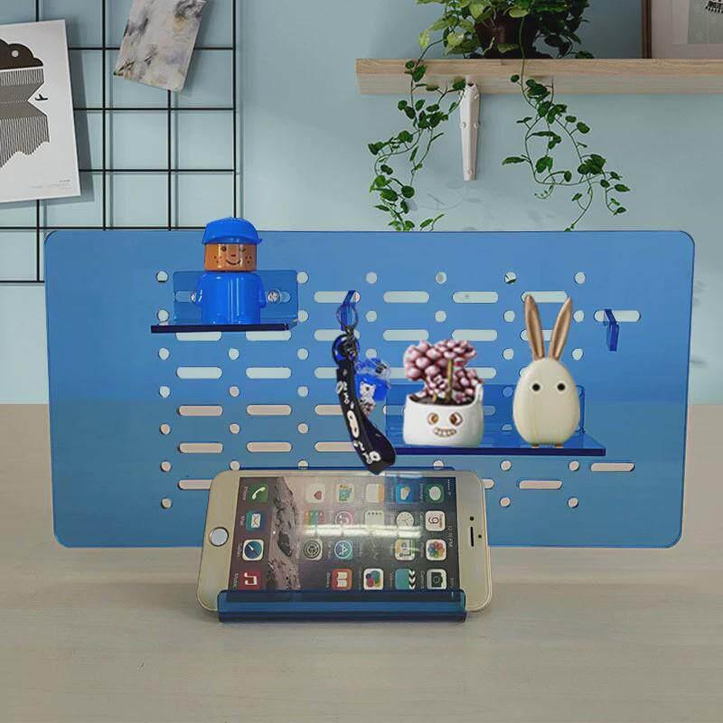 Acrylic desk storage rack office desktop hole board three-layer storage set vertical organizing display rack