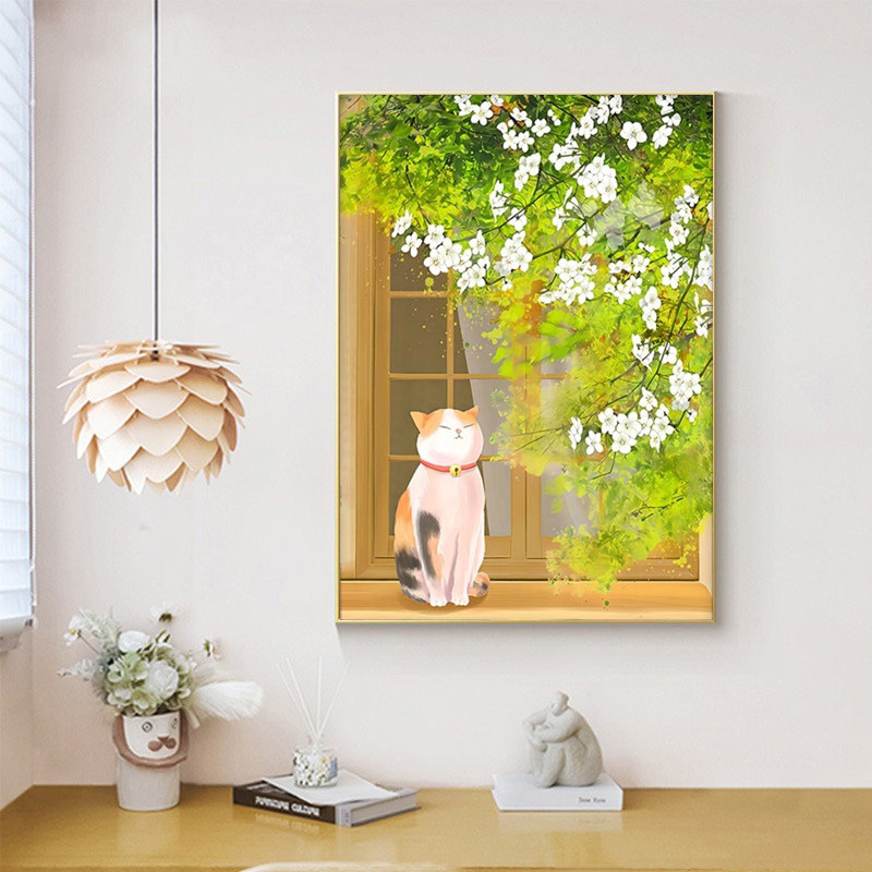 餐厅钻石画0客厅玄关贴砖十字绣猫肥家润手工钻石贴画满钻,淘宝优惠券,粉丝福利购,淘宝优惠卷