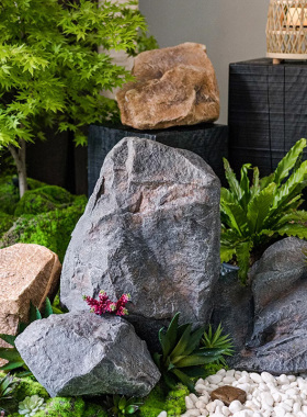 pu仿真石头造景摆件泡沫假石头贴墙户外庭院景观石室内软装假山