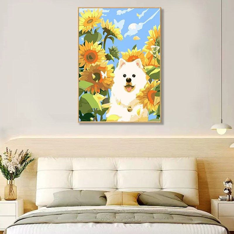 适合卧室的钻石画满钻手工贴水晶治愈系点钻十字绣可爱狗,淘宝优惠券,粉丝福利购,淘宝优惠卷