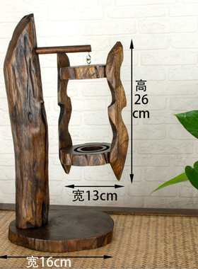 泰国进口东南亚手工雕刻柚木烛台创意复古泰式会所酒店蜡烛台摆件