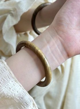绿檀木黑檀木小叶紫檀木女士饰品复古民族风简约手环实木手镯子