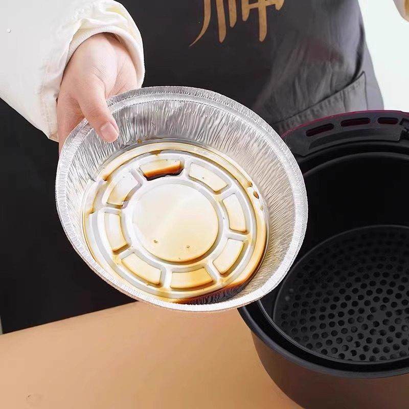 空气炸锅专用一次性纸锡盘烧烤箱烘焙锡箔碗家用锡纸盒食品级圆盘,淘宝优惠券,粉丝福利购,淘宝优惠卷