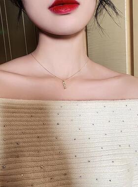 竹节流苏项链女锁骨链潮网红ins时尚设计简约气质温柔仙气颈链