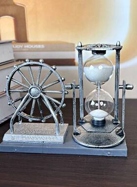 I0332 创意学生礼物复古摩天轮流沙沙漏摆件 家居装饰摆件工艺品