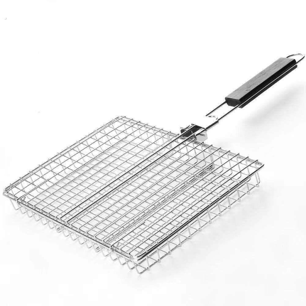 Barbecue utensils Stainless steel three-dimensional barbecue net Roasted pig trotters Roasted chicken tongs Household barbecue tools and supplies cross-border export
