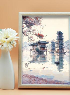 一个有数百个姓氏的有趣相框。看一个距离，看一个单词。看一幅画