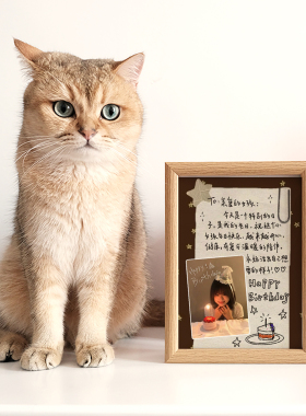复古笔记本涂鸦手写文字生日相框送女友闺蜜生日仪式感摆件礼物