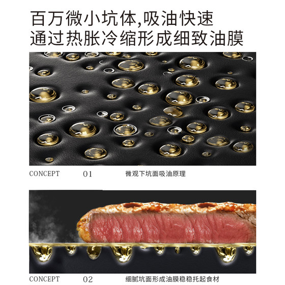 Flat-bottomed wok, traditional iron pan, official flagship, old-fashioned wok, household non-stick pan, uncoated pan, suitable for gas stoves