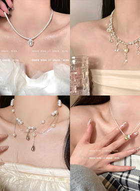 轻奢复古双层珍珠项链女小众高级感毛衣链配饰2025年新款气质颈链