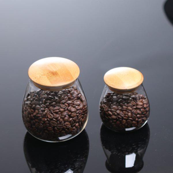 Yiwuji mushroom shaped glass storage tank mixed grain seal storage milk powder tank tea leaves coffee beans with lid jar