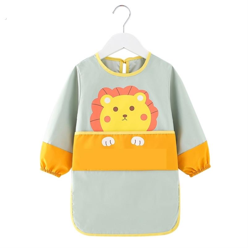 Baby eating smock children's bib apron eating bib waterproof anti-dirty painting long sleeve baby girl autumn and winter