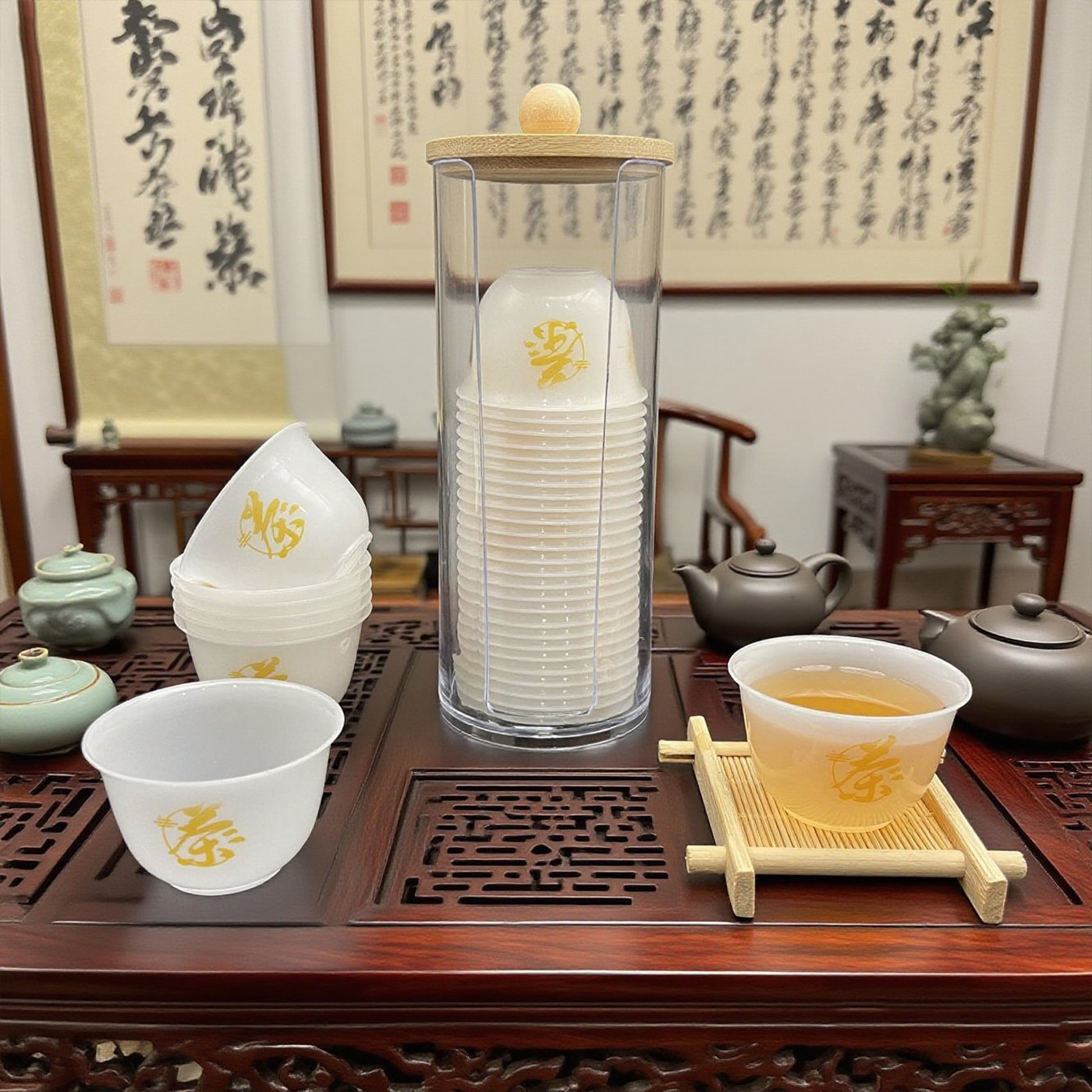Disposable Rice Husk Cup Kung Fu Tea Cup Tea Cup Holder