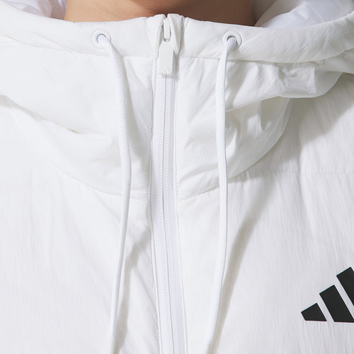 阿迪达斯（adidas）白色羽绒服男装冬季新款运动服男士短款轻薄保 - 图2