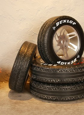 复古怀旧工业风创意立体铁艺轮胎装饰壁挂酒吧网咖餐厅装饰品