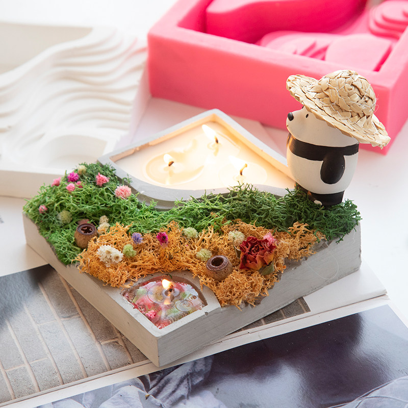 蔓玥 y石膏水泥硅胶模具山水梯田硅胶模具 大豆蜡烛台,淘宝优惠券,粉丝福利购,淘宝优惠卷