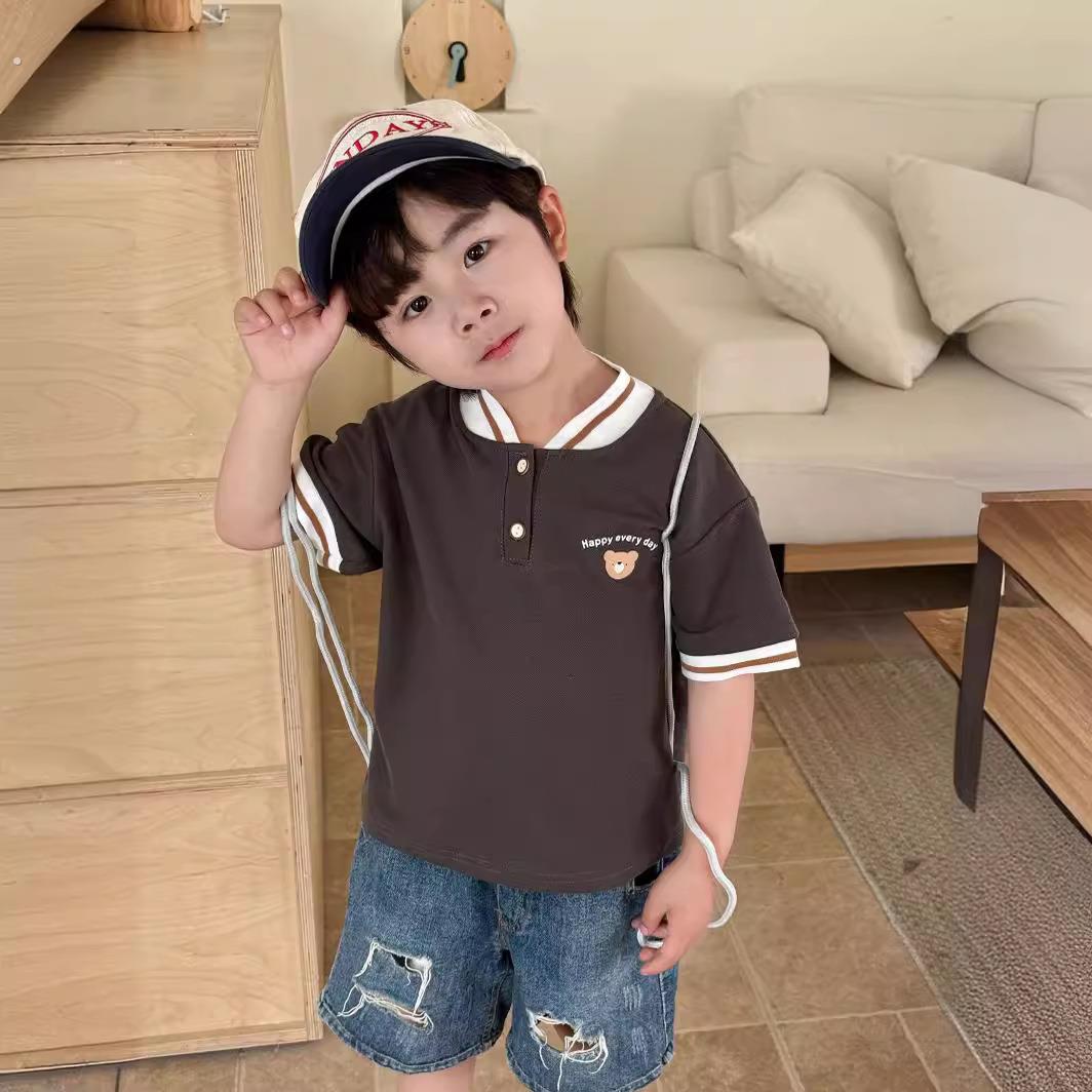 男童短袖polo衫t恤夏季夏装婴儿童装宝宝半袖洋气小童上衣潮X3810 - 图0