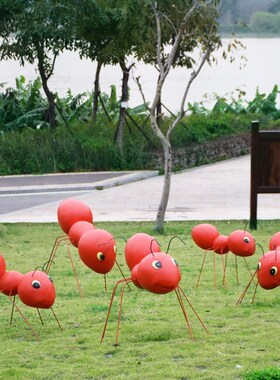 户外花园庭院仿真动物蚂蚁玻璃钢昆虫雕塑幼儿园草坪景观装饰