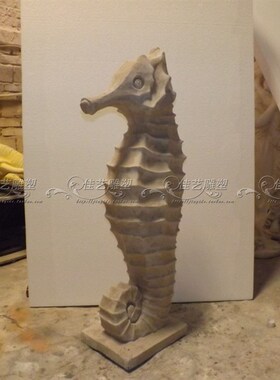 欧式玻璃钢人物雕艺术品户外落地摆设作海马流喷泉