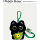 Little black cat bag pendant accessories cute school bag plush doll doll keychain gift for students and couples