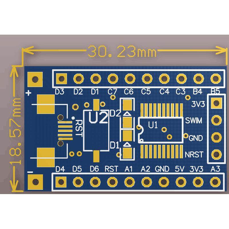 STM8S 电子开发板 小系统板 STM8S103F3P6 单片机核心板 - 图0