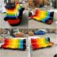 FRP seat special-shaped backrest chair outdoor street outside public leisure chair square long bench