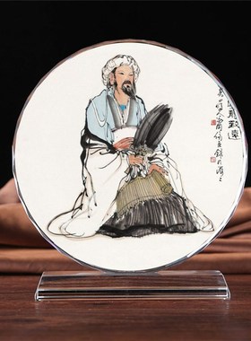 三国历史礼品诸葛亮/孔明纪念品水晶摆件装饰品收藏品书房礼物