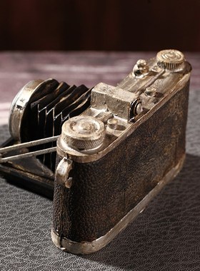 复古老式照相机模型工艺品创意酒吧摆件家具橱窗陈列美式软装饰品