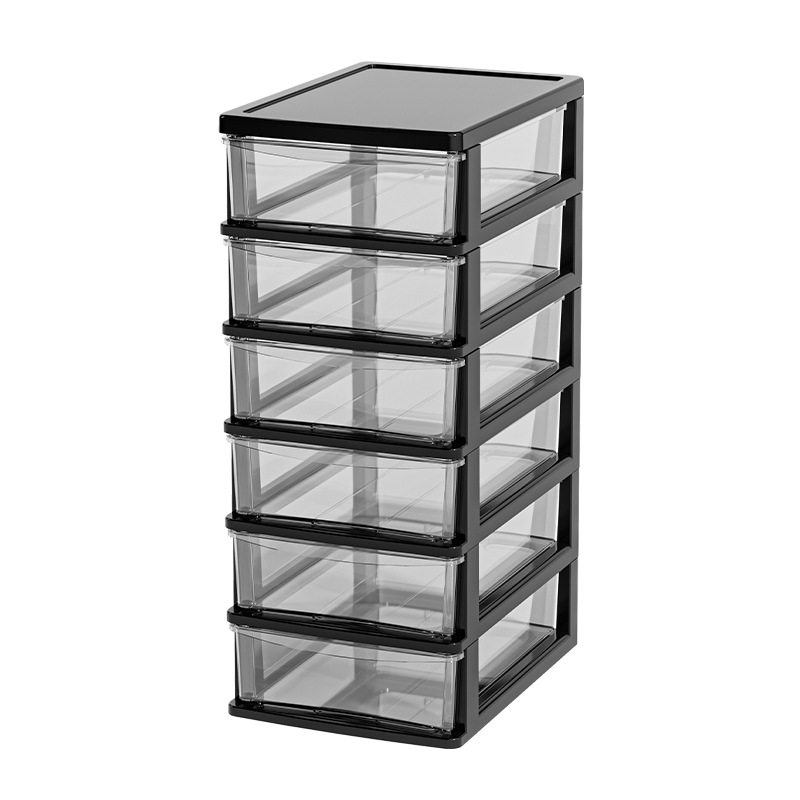 Office desk storage box transparent drawer type cosmetics stationery student desk heightened Japanese bar storage box