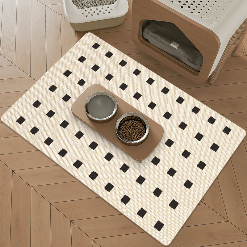 科技皮宠物吸水地垫狗猫饭碗餐垫静音防滑宠物喂食专用防溅吸水凉,淘宝优惠券,粉丝福利购,淘宝优惠卷