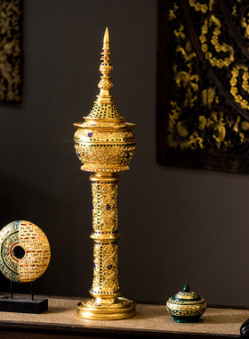 异丽东南亚风格家居装饰品泰式会所工艺品泰国佛塔摆设