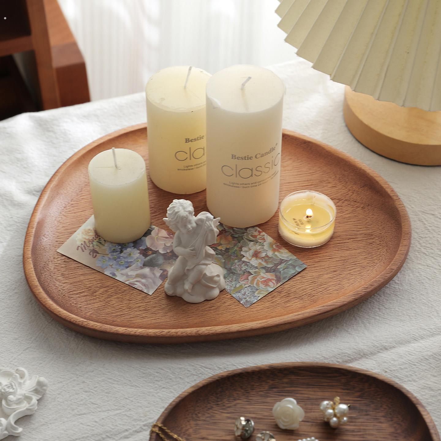 Lovely Days Japanese Irregular Walnut Storage Tray Desktop Jewelry Storage Tray Ring Jewelry Storage Tray