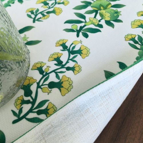 桌旗五斗柜盖巾电视柜茶几盖布复古玄关餐边柜绿色中式田园斗柜布 - 图2