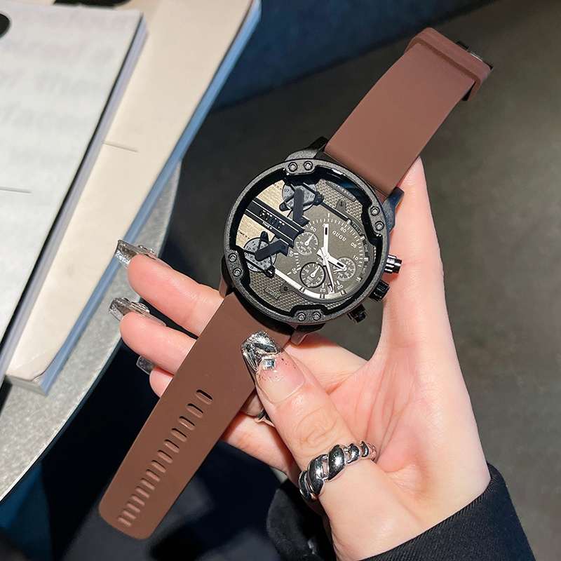 2025新款品牌手表时尚高颜值大表盘手表女款正品潮流防水情侣表 - 图0