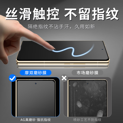 摩双适用荣耀magicv5外屏膜magicVS3手机膜折叠v5磨砂膜贴纸V5防窥膜V3水凝膜v6保护套5游戏膜配件前v5手机膜 - 图1